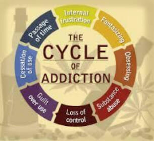 Cycle of addiction wheel